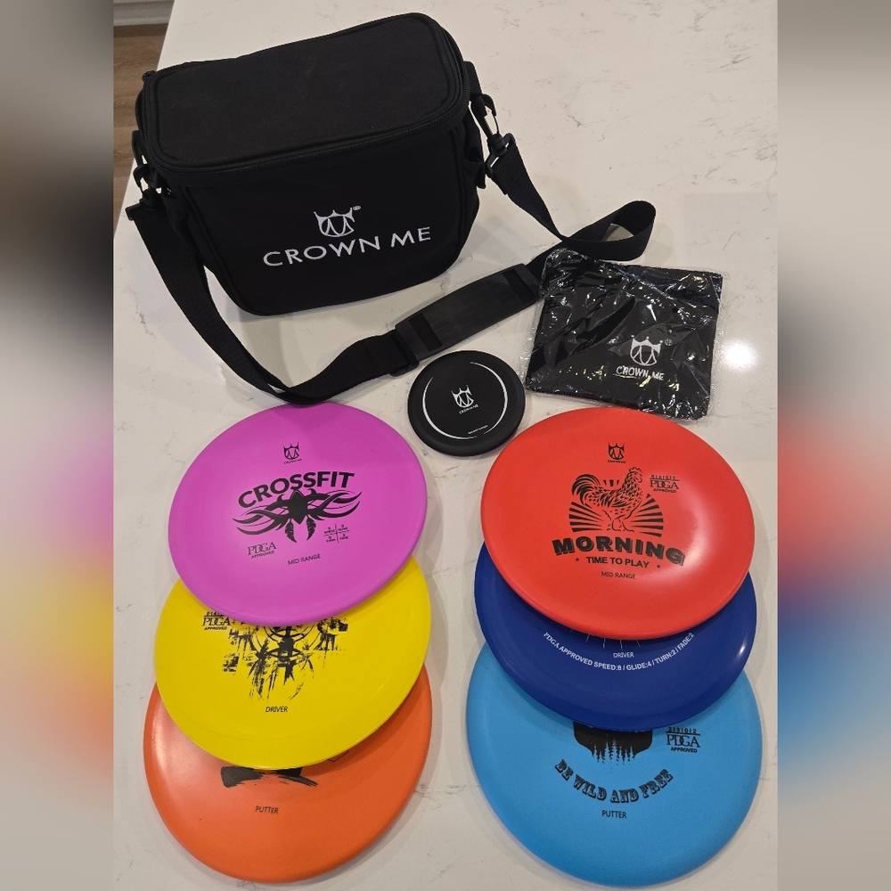 Crown Me Disc Golf Set with Bag